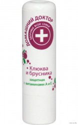 Помада гигиеническая, Домашний доктор 4.4 г Клюква и брусника