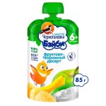 Пюре, Черноголовка 85 г Бэйби с 6 мес фруктово-творожный десерт (яблоко банан творог) пауч