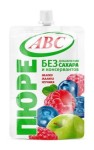 Пюре, ABC (АВС) 200 г без сахара и консервантов яблоко малина черника дой-пак